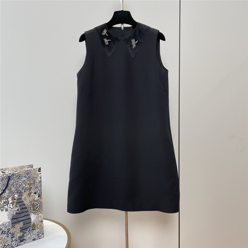 D10r velvet collar vest dress replicas clothes