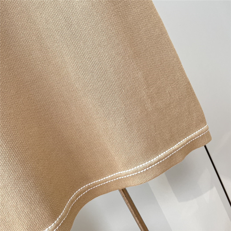 Pra*a new coffee color knitted skirt replica d&g clothing