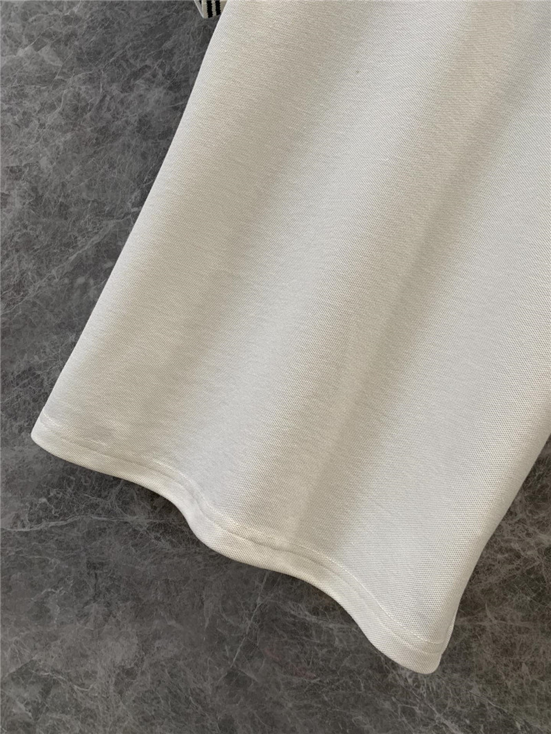 D10r ribbed contrast lapel short-sleeved polo top replica clothes