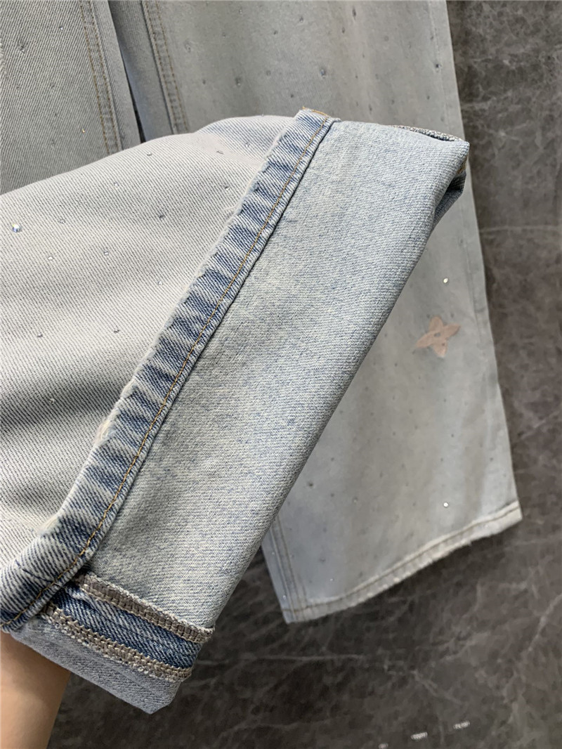 l0vis Vvtt0n lv rhinestone denim trousers replica d&g clothing