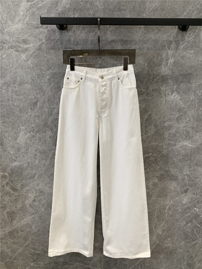 L0ew* white high waist wide leg jeans replicas clothes