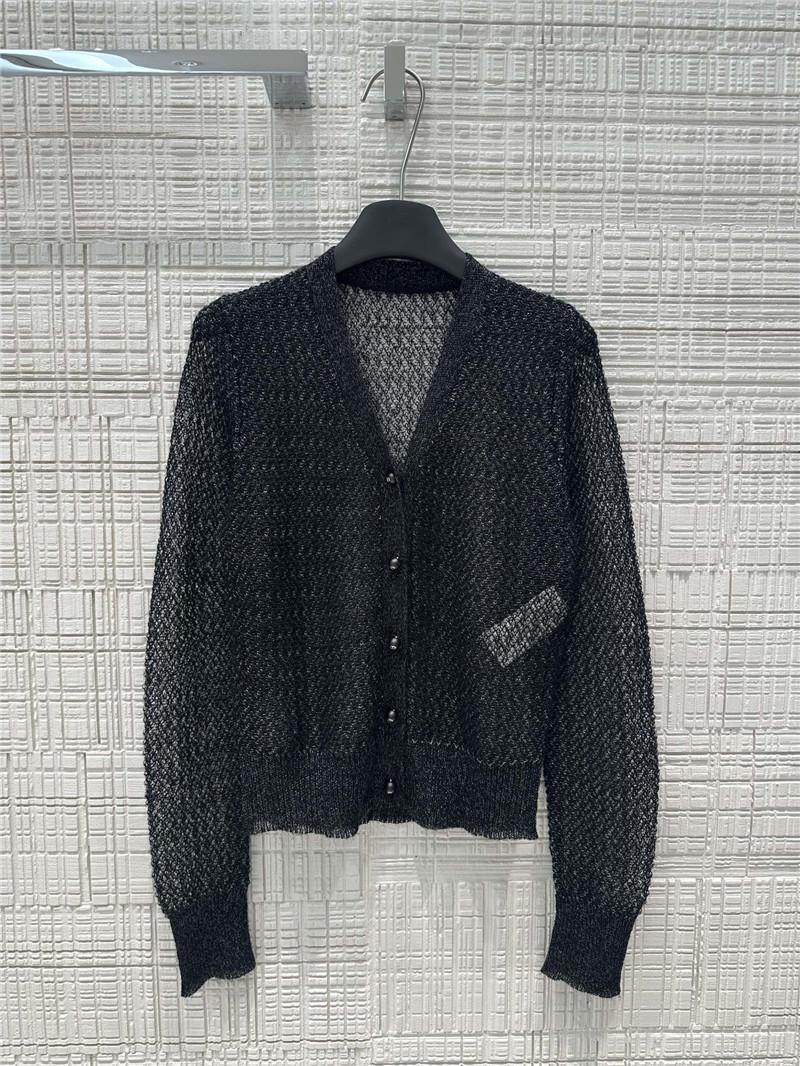 D10r black mohair ascot cardigan