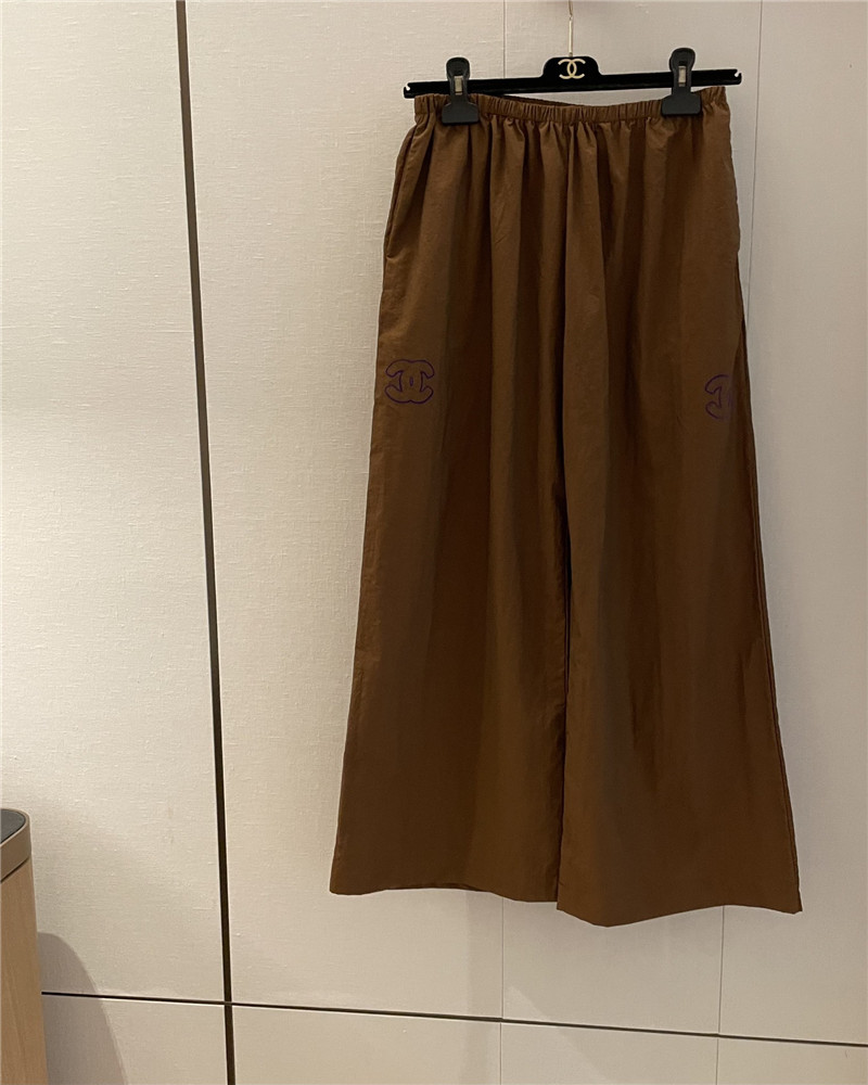 Ch**el new brown straight pants replica designer clothes