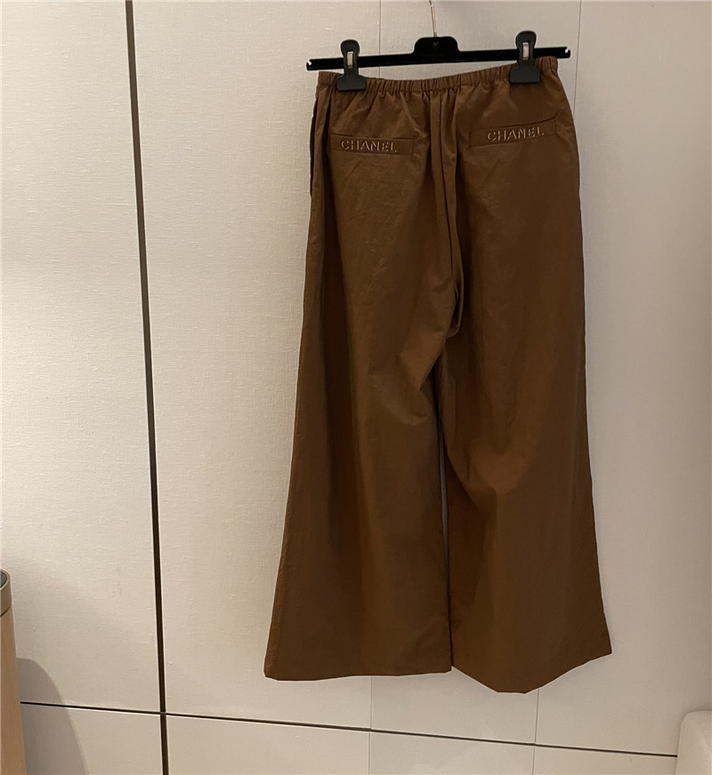 Ch**el new brown straight pants replica designer clothes