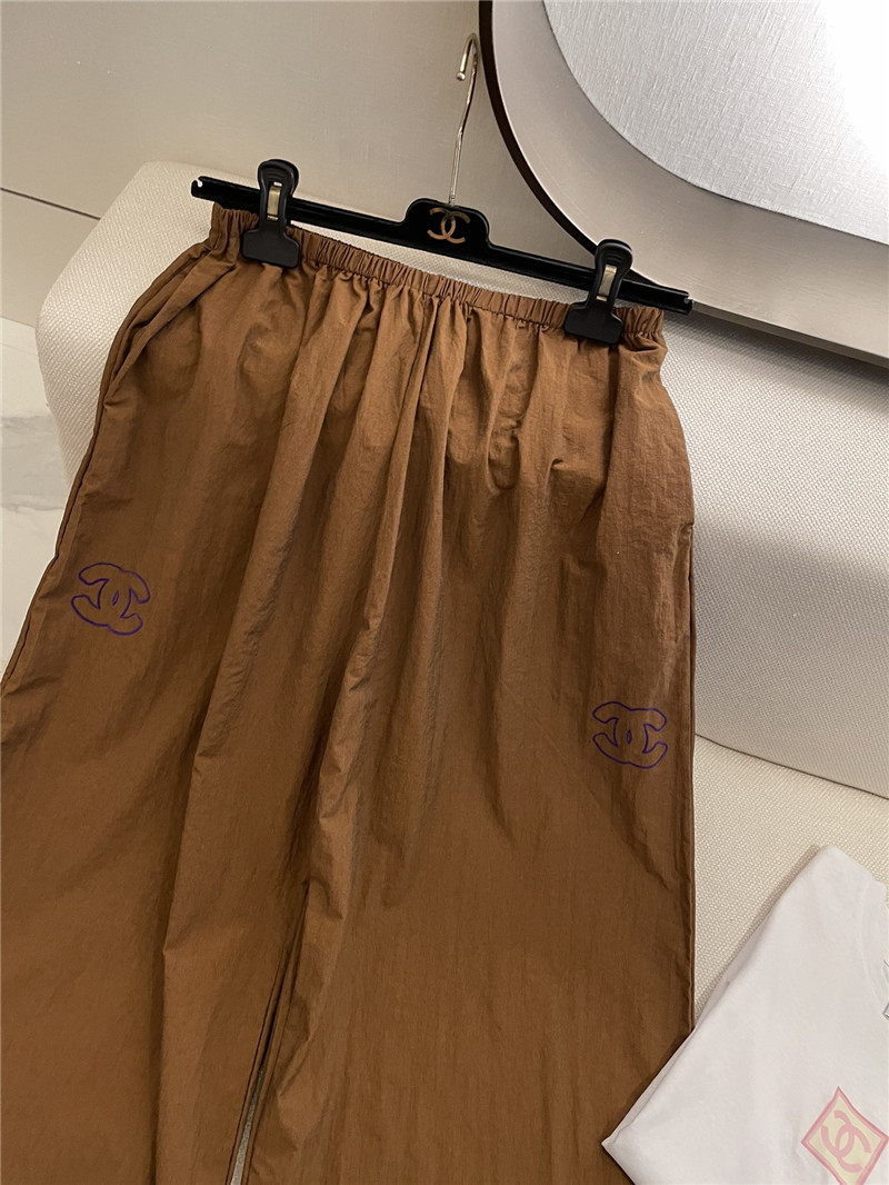 Ch**el new brown straight pants replica designer clothes