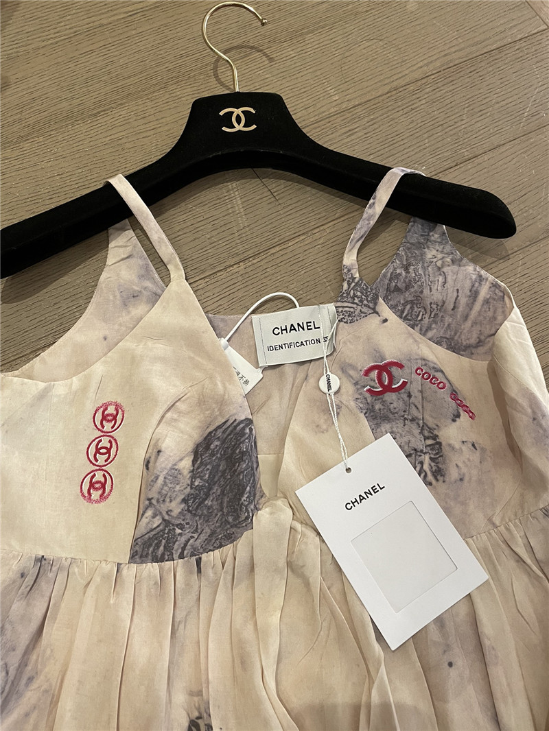 Ch**el ink print dress replica designer clothes