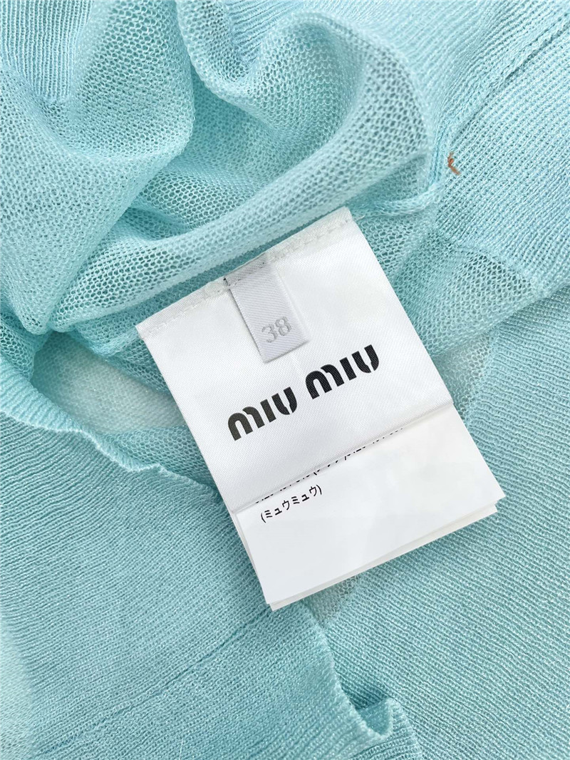 M1um1u polo see-through short sleeves replica clothing sites