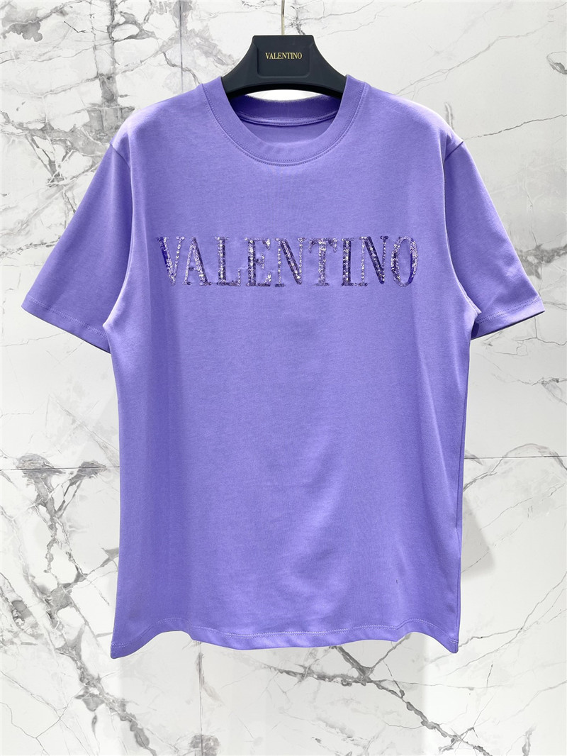 Va1e*ntin0 sequined round neck short sleeve replica d&g clothing