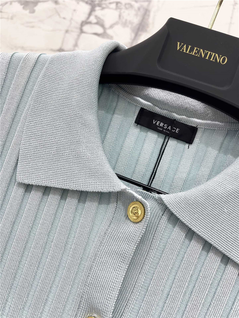 Versace new lapel short sleeve replica designer clothes