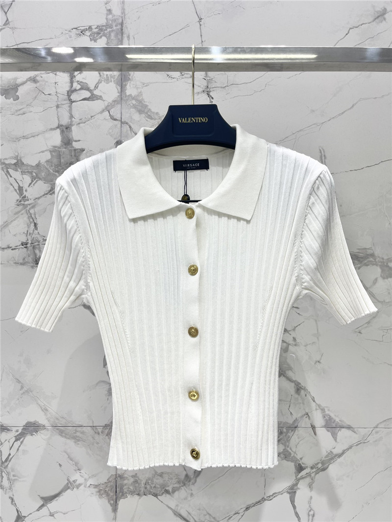 Versace new lapel short sleeve replica designer clothes