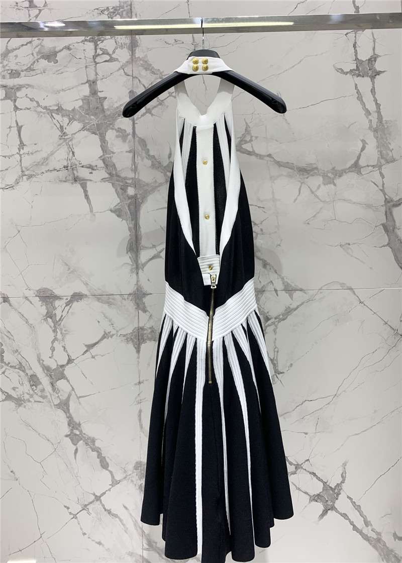 Balmain contrast color floral skirt dress replica clothes