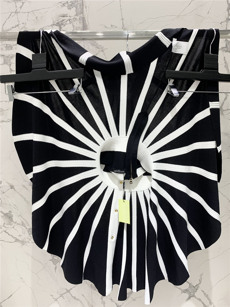 Balmain contrast color floral skirt dress replica clothes