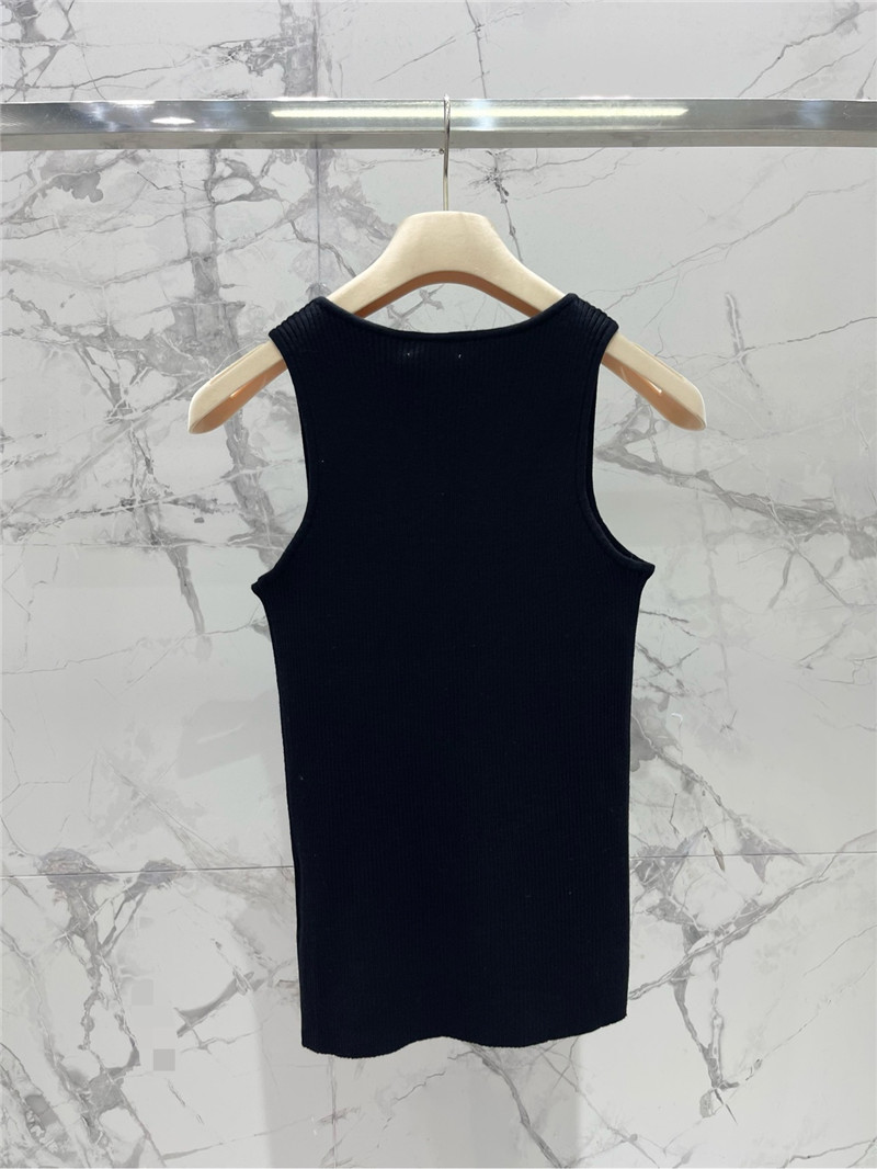 M1um1u letter jacquard design ribbed vest replica d&g clothing