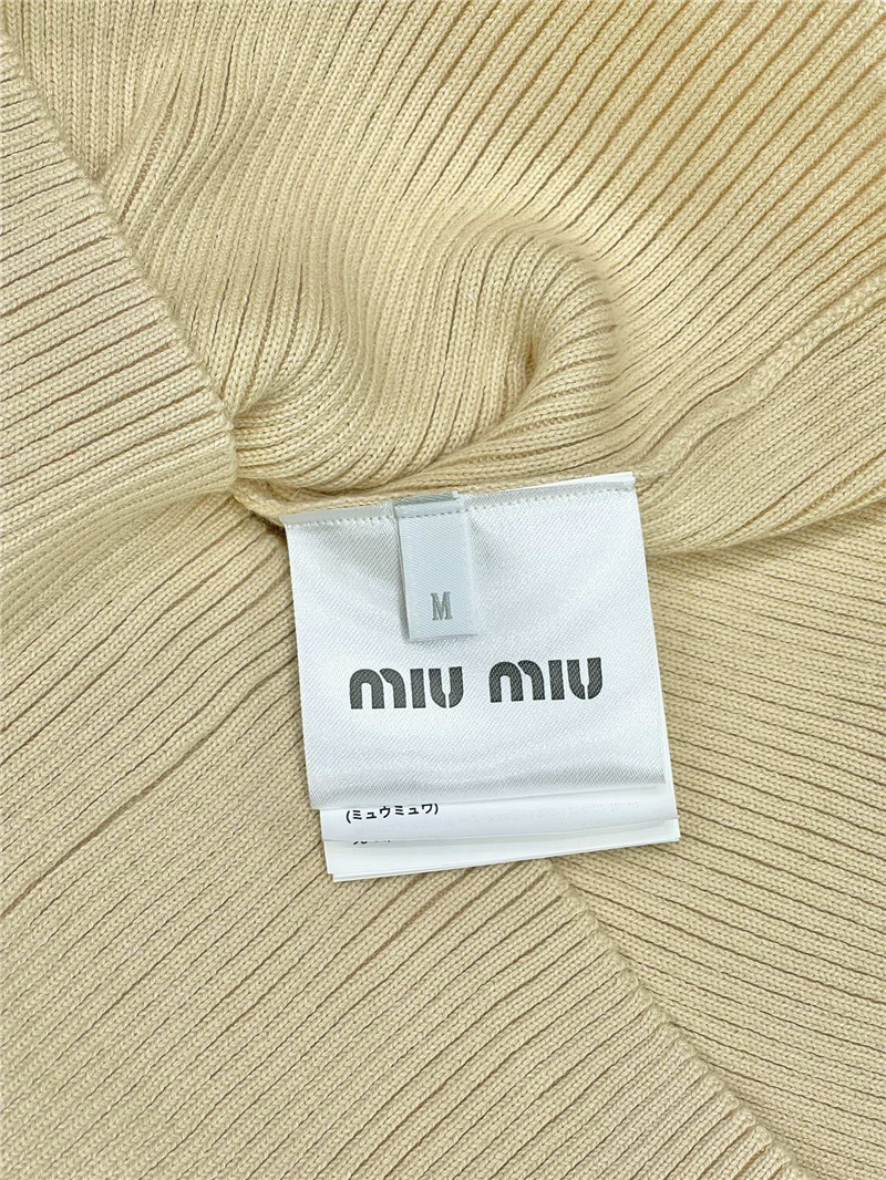 M1um1u letter jacquard design ribbed vest replica d&g clothing