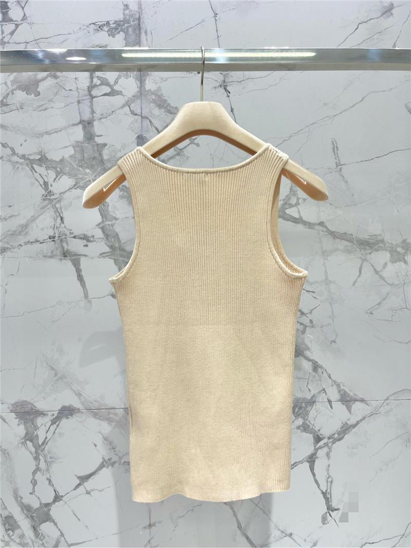 M1um1u letter jacquard design ribbed vest replica d&g clothing