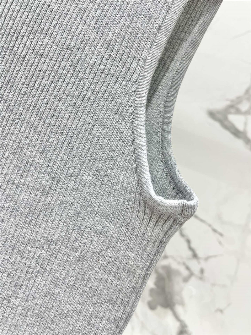 M1um1u letter jacquard design ribbed vest replica d&g clothing