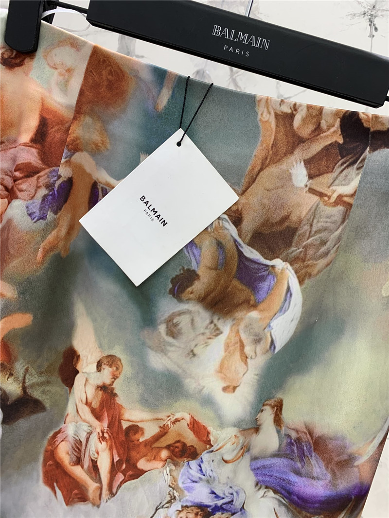 Balmain Oil Painting Collection Lace Skirt replica clothing sites