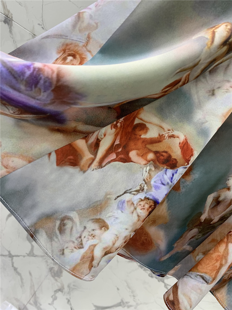 Balmain Oil Painting Collection Lace Skirt replica clothing sites