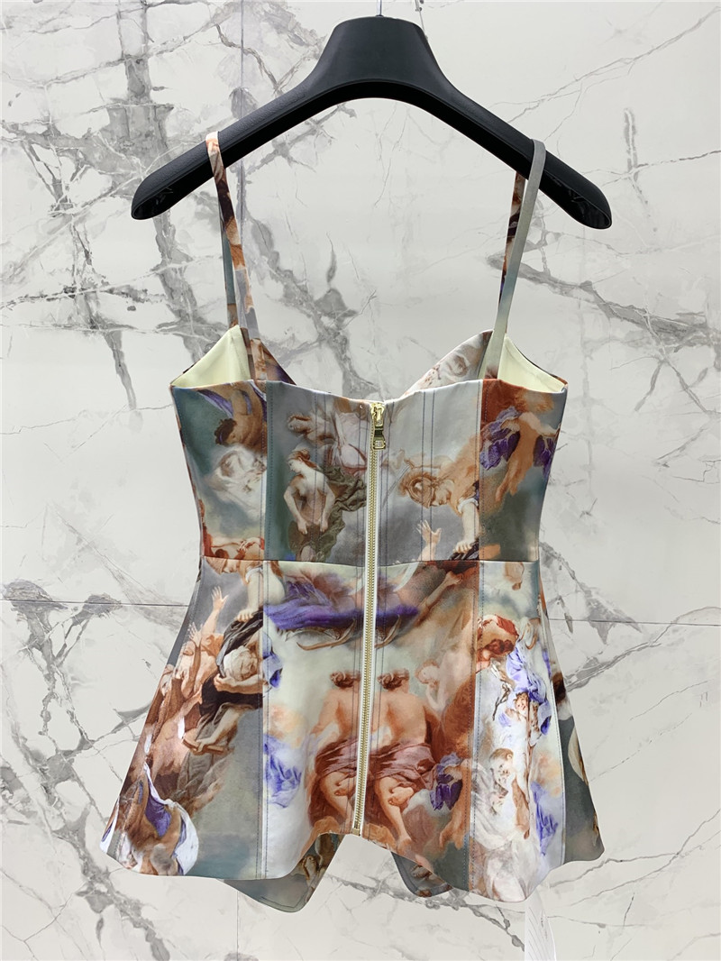 Balmain oil painting series waistcoat top replica designer clothes