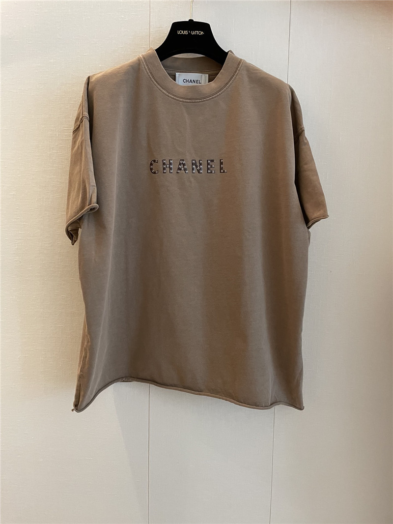 Ch**el new khaki short-sleeved replica clothes