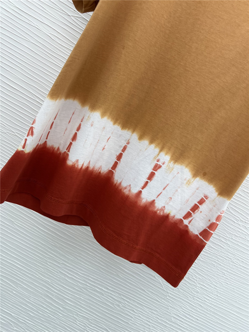 M1um1u tie-dyed gradient casual short-sleeved t-shirt replica clothes