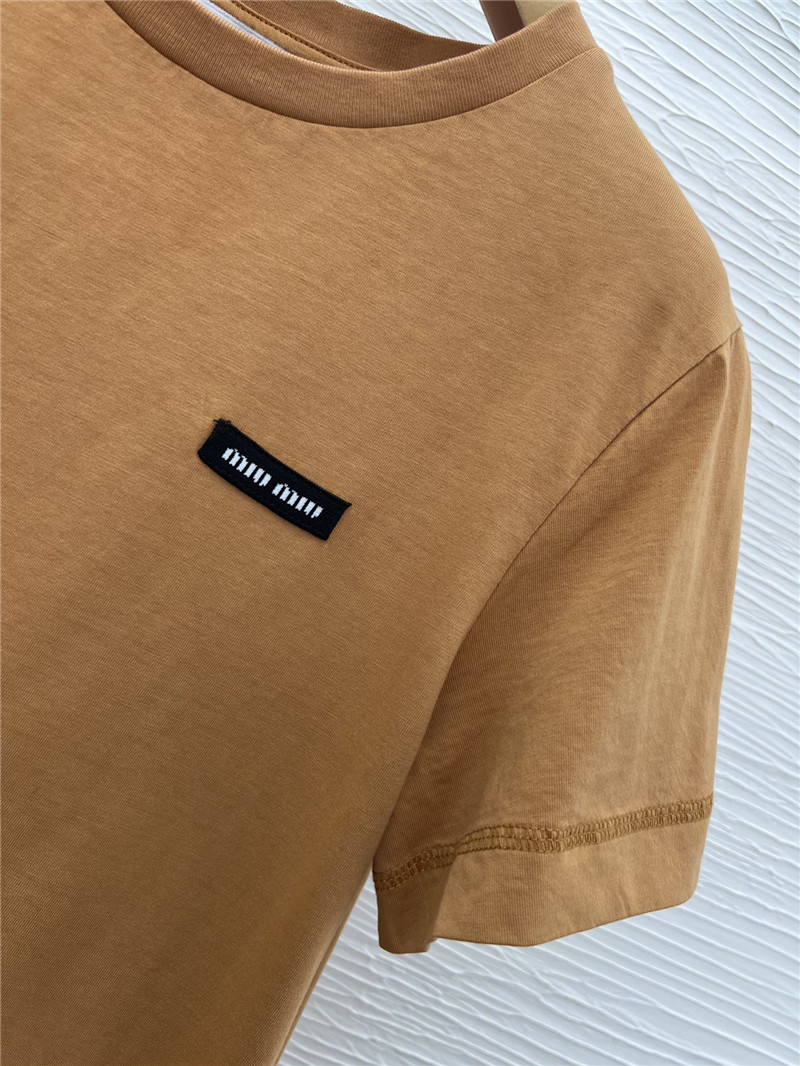 M1um1u tie-dyed gradient casual short-sleeved t-shirt replica clothes