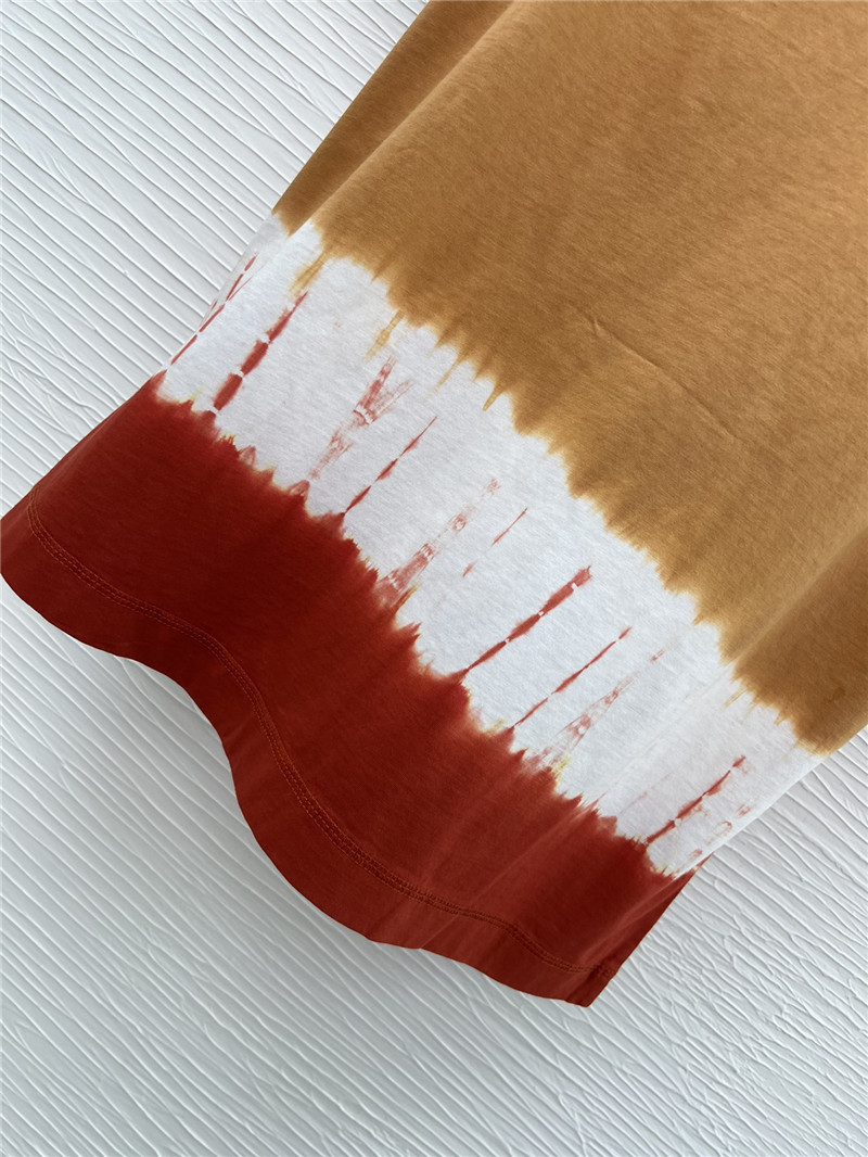 M1um1u tie-dyed gradient casual short-sleeved t-shirt replica clothes