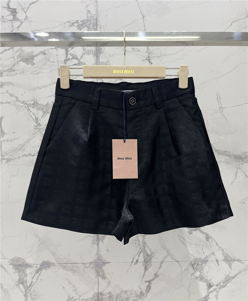 M1um1u letter jacquard suit shorts replica clothes