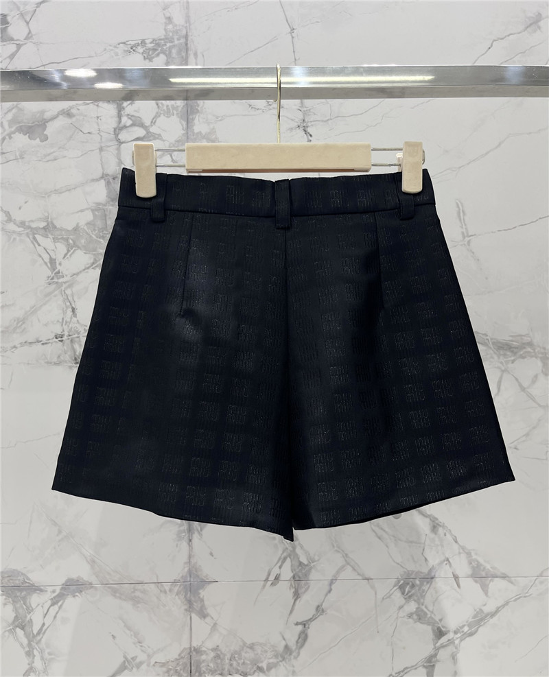 M1um1u letter jacquard suit shorts replica clothes