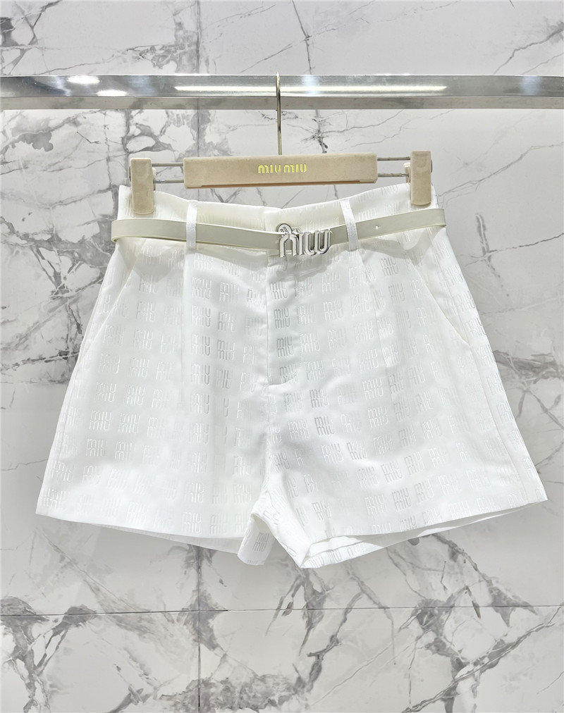 M1um1u letter jacquard suit shorts replica clothes