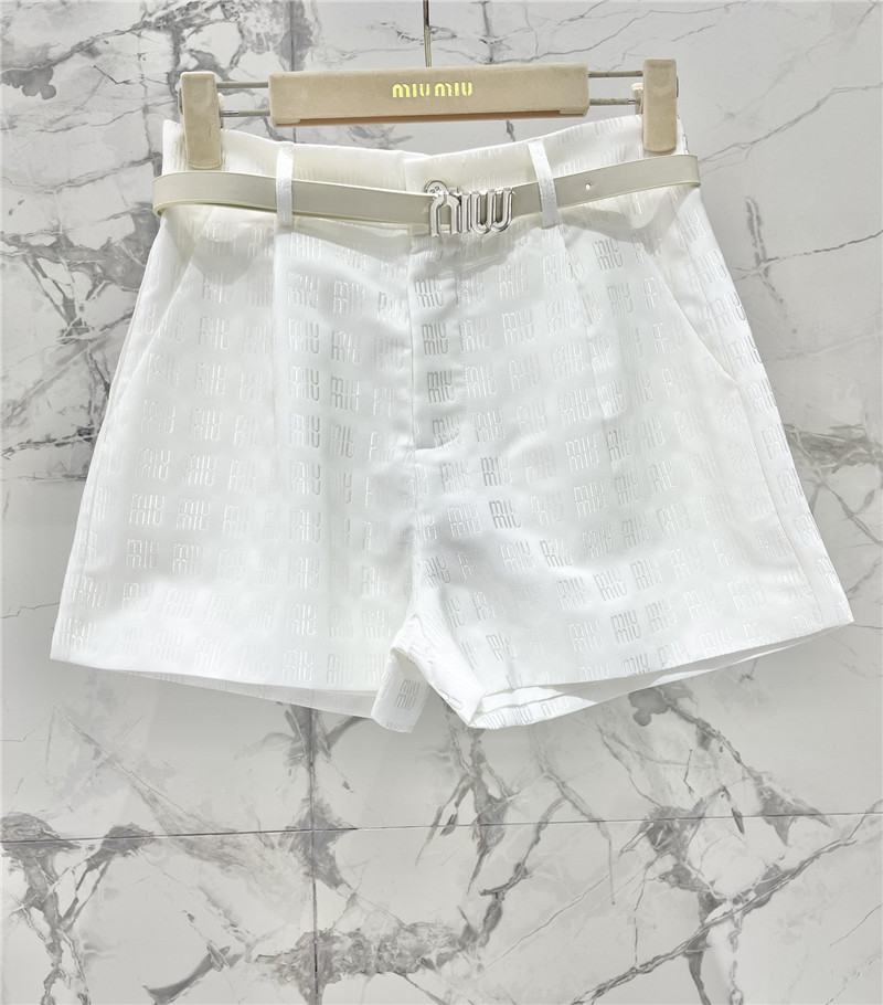 M1um1u letter jacquard suit shorts replica clothes