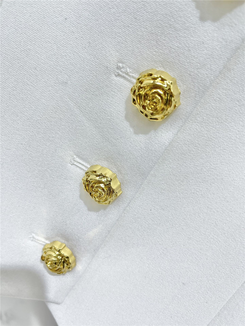 Balmain V-neck slim fit gold button sleeveless vest replica clothes