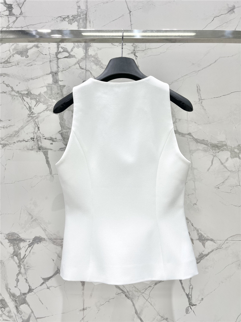 Balmain V-neck slim fit gold button sleeveless vest replica clothes