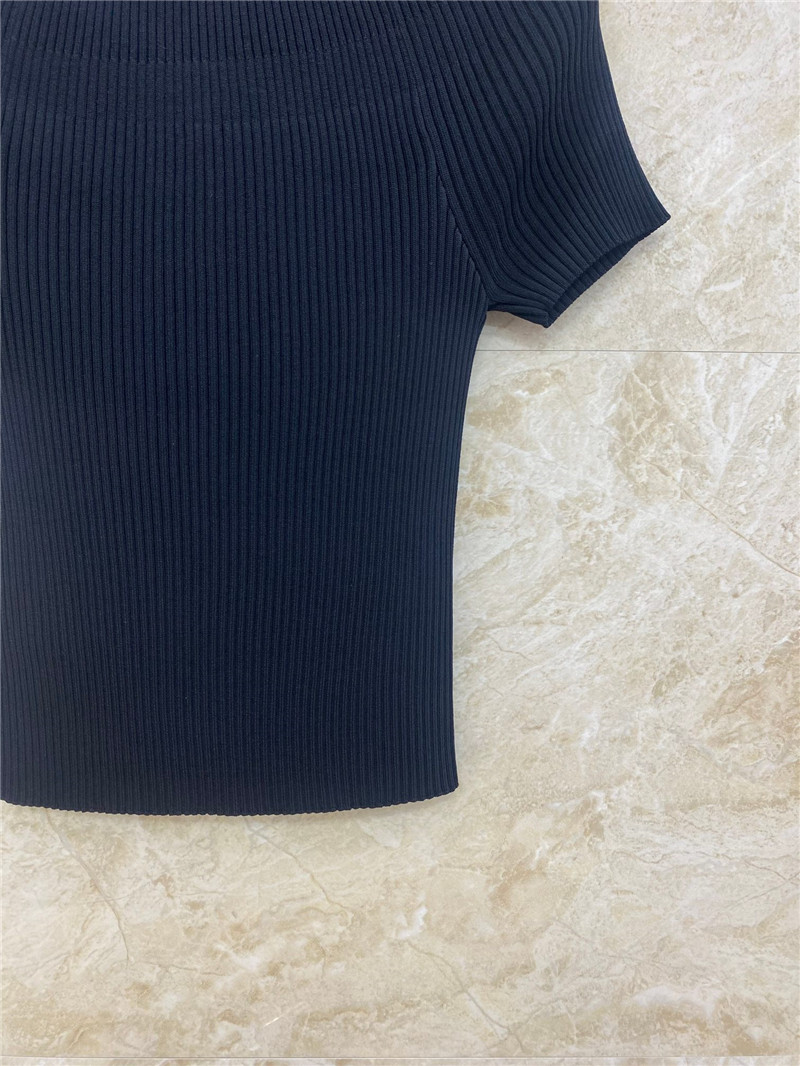 Balmain pleated knit short-sleeved mini top replica clothes