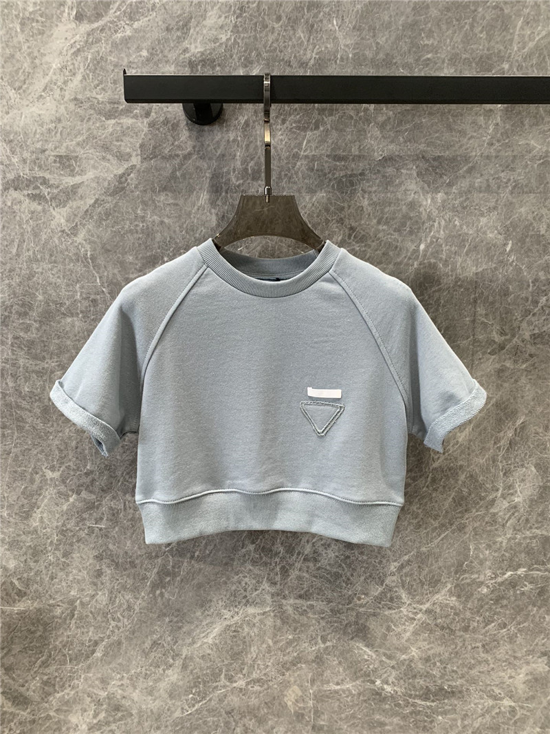 prada round neck short sleeve sweatshirt replica clothes