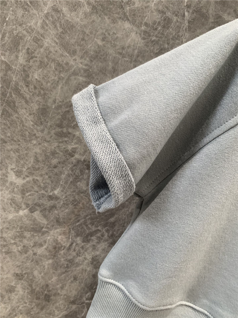 Pra*a round neck short sleeve sweatshirt replica clothes