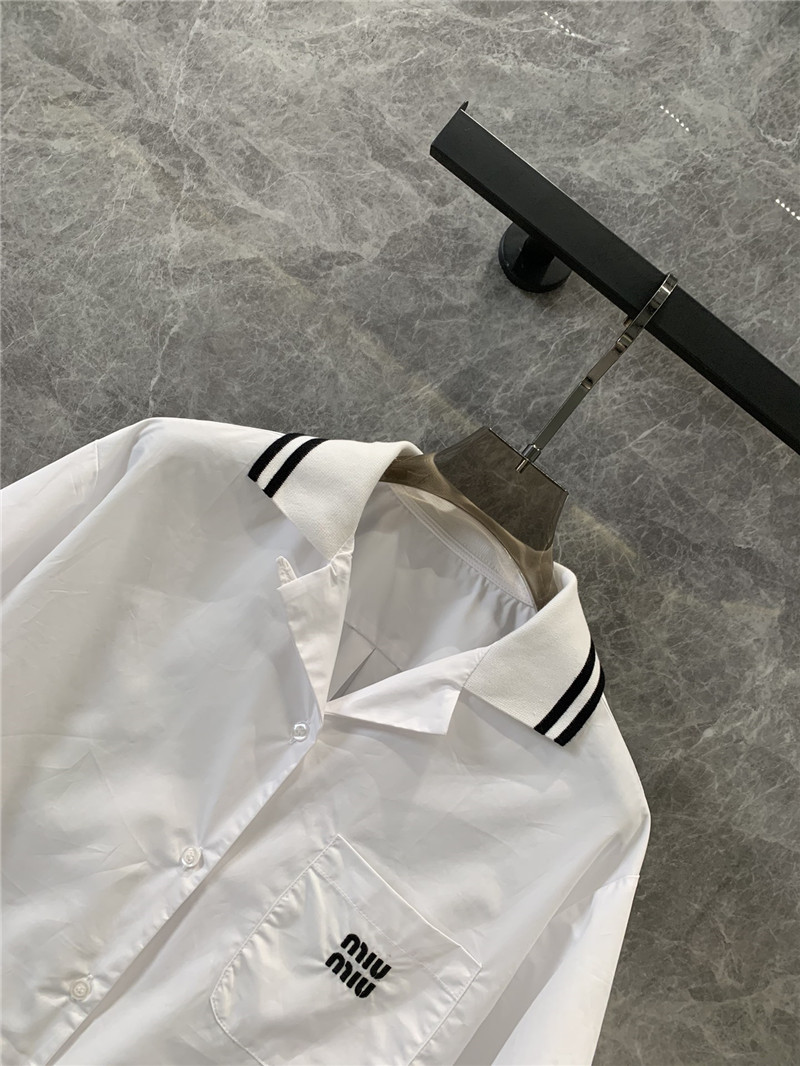 M1um1u preppy style white shirt replica d&g clothing