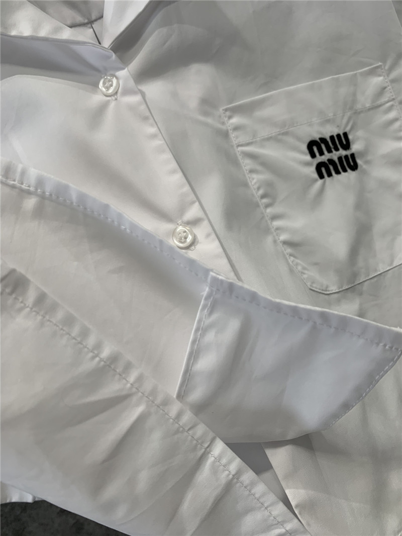 M1um1u preppy style white shirt replica d&g clothing