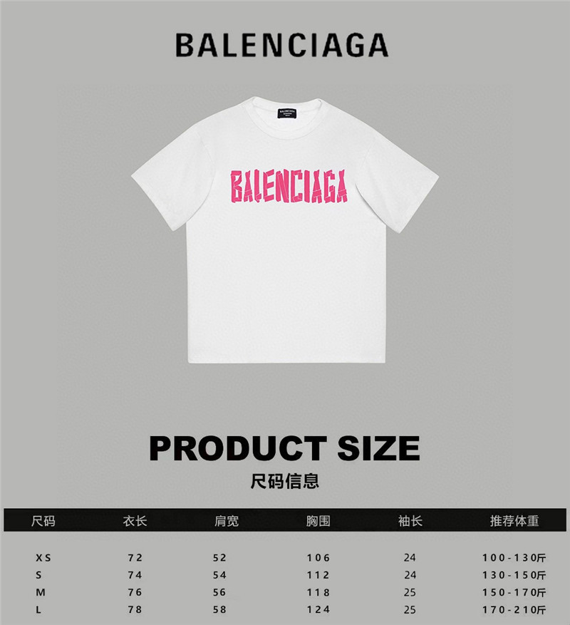 Ba1en*iaga printed short-sleeved t-shirt replica clothes