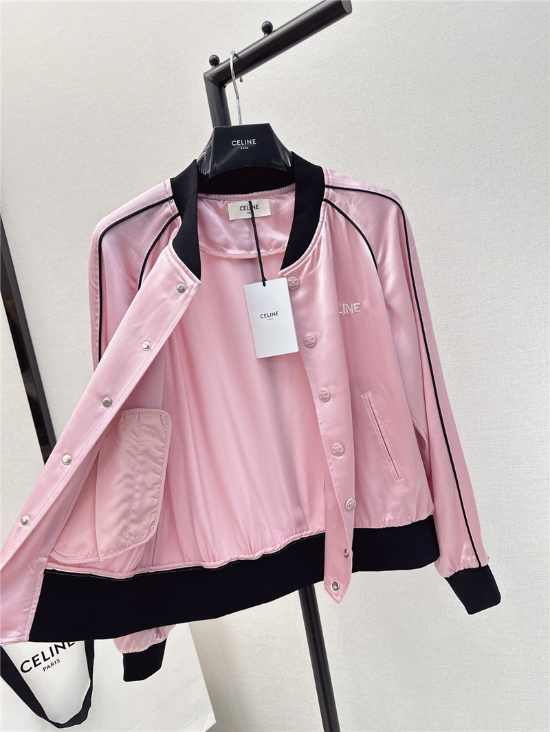 Ce1i*e letter embroidered baseball jacket replica clothing