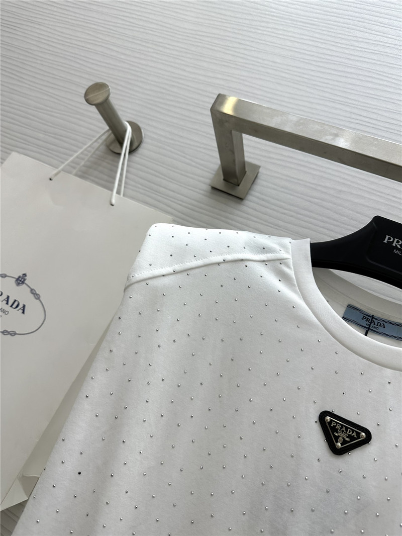 prada starry rhinestone top replica clothes
