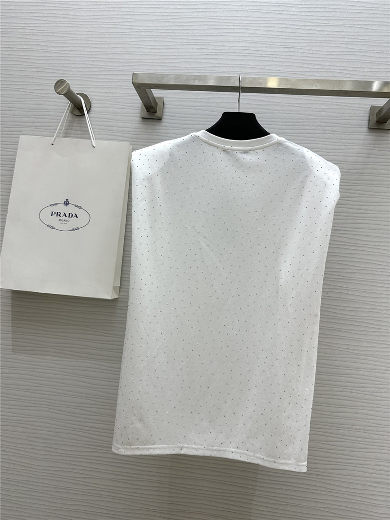 prada starry rhinestone top replica clothes