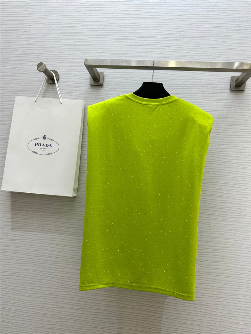 prada starry rhinestone top replica clothes