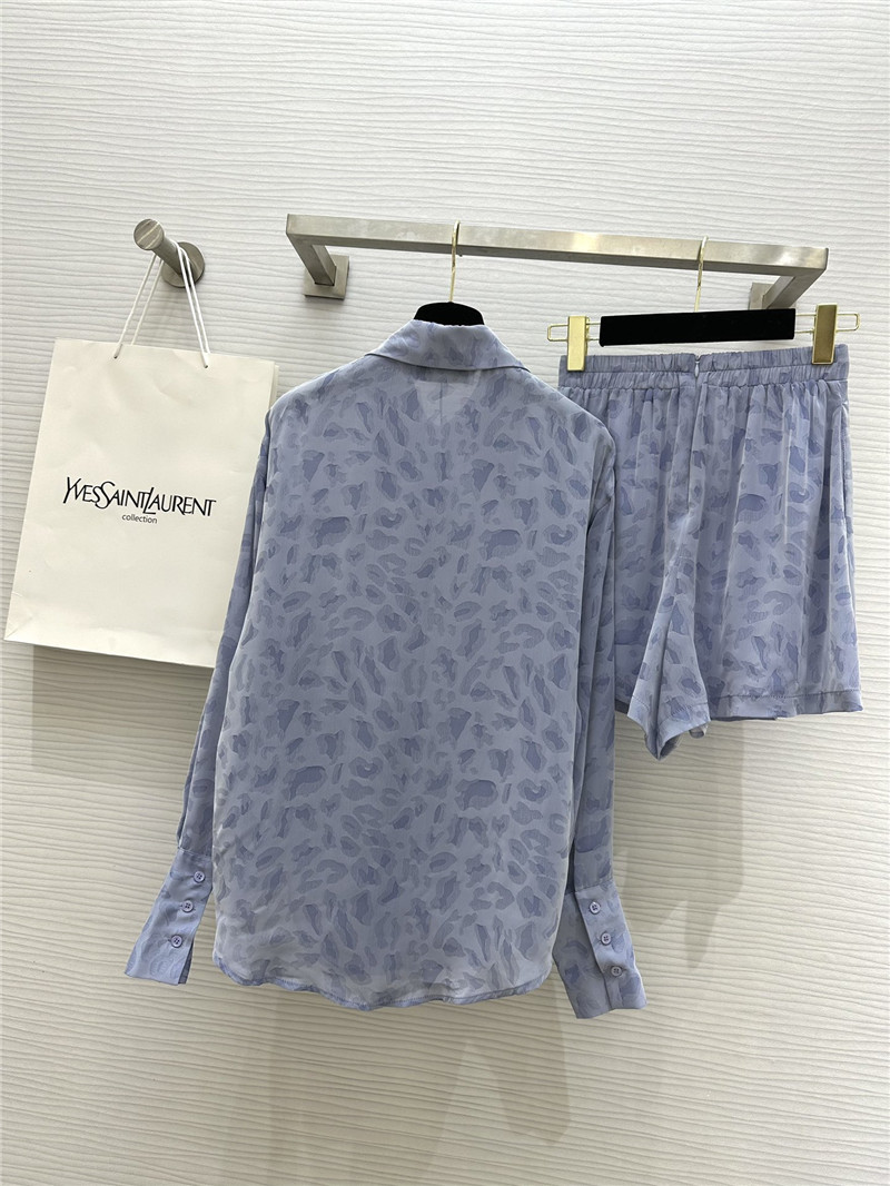 Y51 leopard print tencel shirt + shorts set replica clothing sites