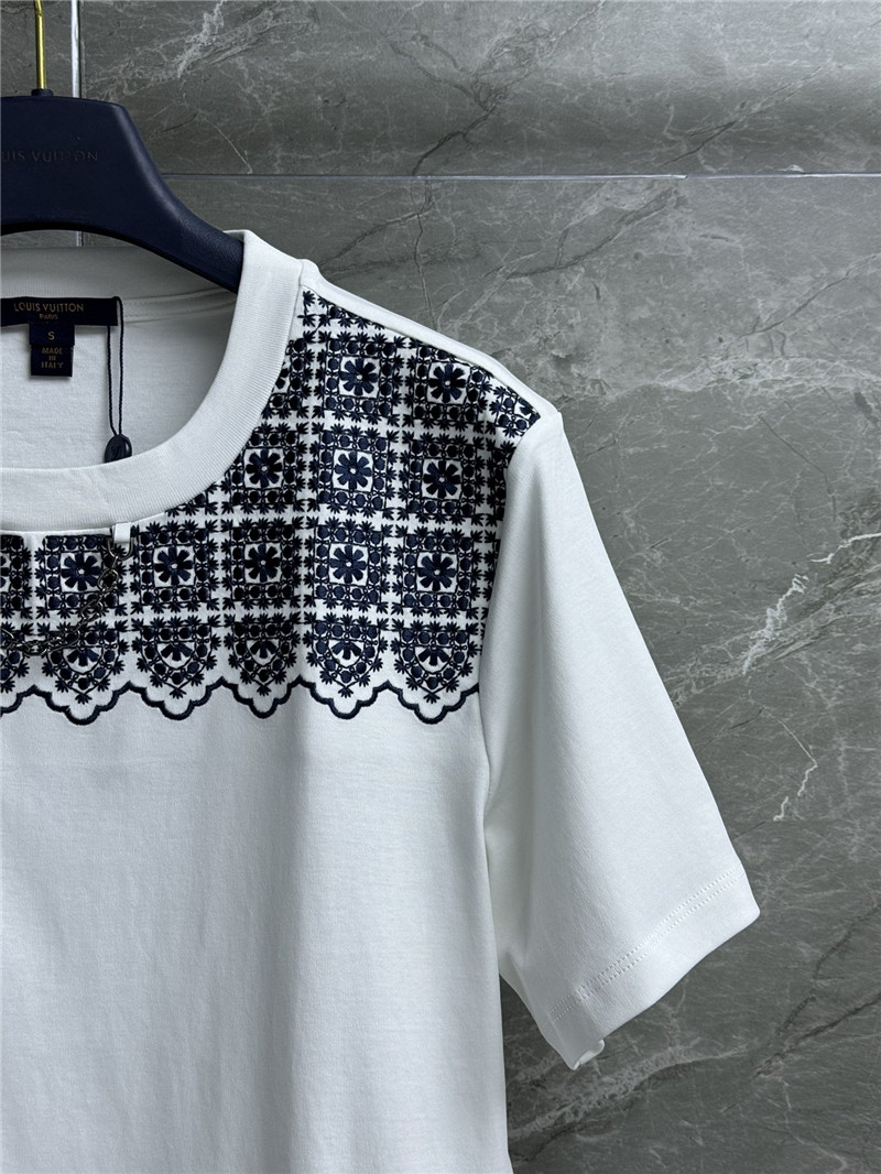 M1um1u floral embroidered cropped t-shirt replica clothing