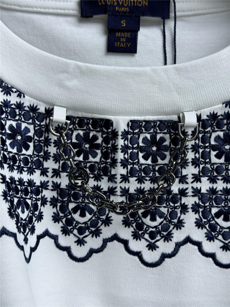 M1um1u floral embroidered cropped t-shirt replica clothing