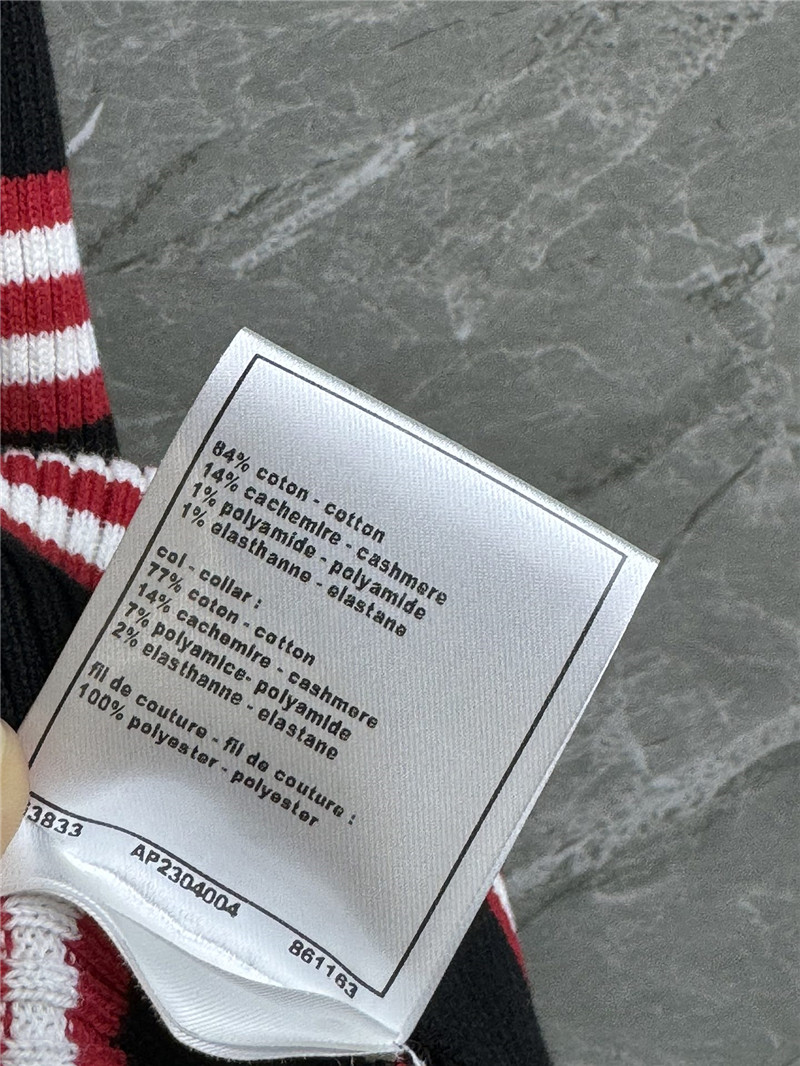 Ch**el contrast striped vest replica d&g clothing