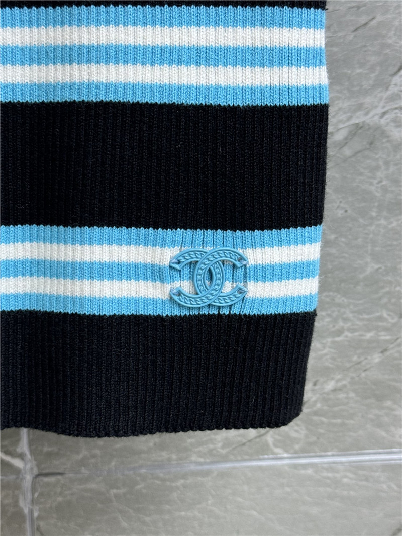 Ch**el contrast striped vest replica d&g clothing