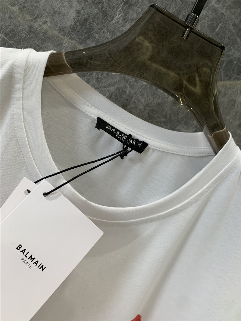 Balmain Flamingo print loose short-sleeved T-shirt replica clothes