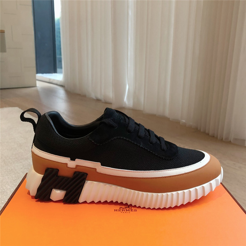 H**me5 tan leather bouncing sneakers